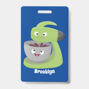 Badge Mélangeur à gâteau mignon appareil de cuisine dess