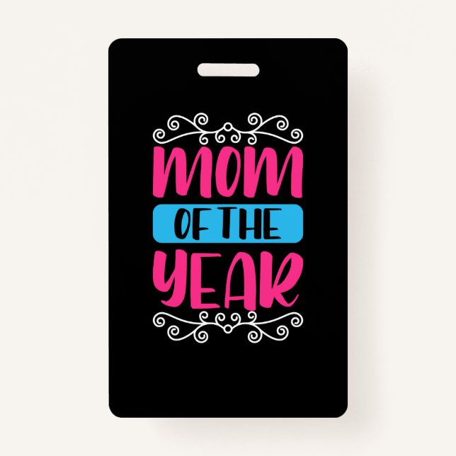 Badge Mère Art Maman De L'Année (Devant)