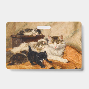 Badge Mère et ses chatons