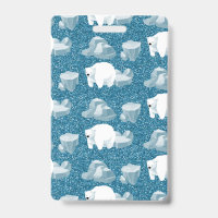 Mignon Ours Polaire Blanc Nord Animal Sauvage Bleu