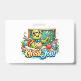 Badge Mignonne Petite Tortue