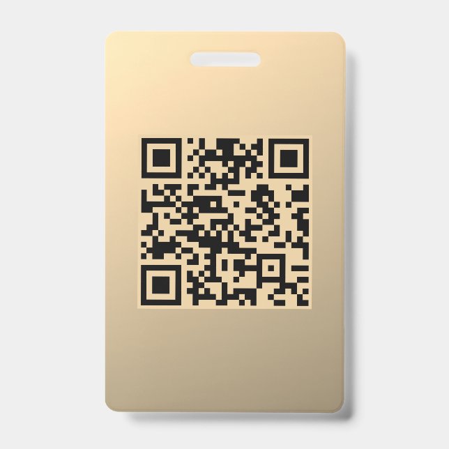 Badge Modèle de code QR instantanément modifiable | Faux (Avant)