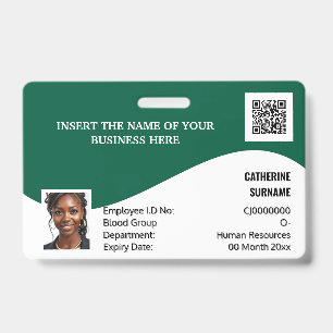 Badge Modèle de logo de photo moderne vert et blanc pour