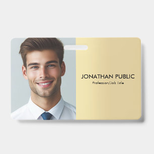 Badge Modèle de photo d'employé d'entreprise personnalis