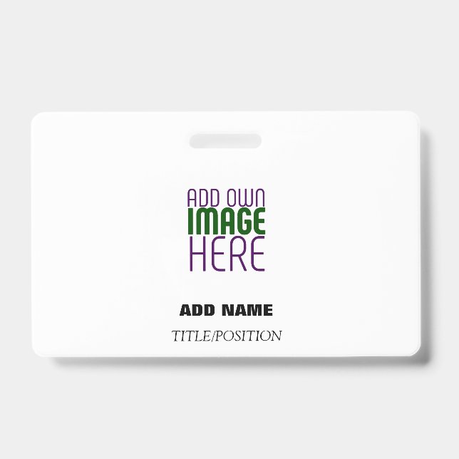BADGE MODÈLE DE TEXTE D'IMAGE BLANCHE SIMPLE MODERNE (Avant)