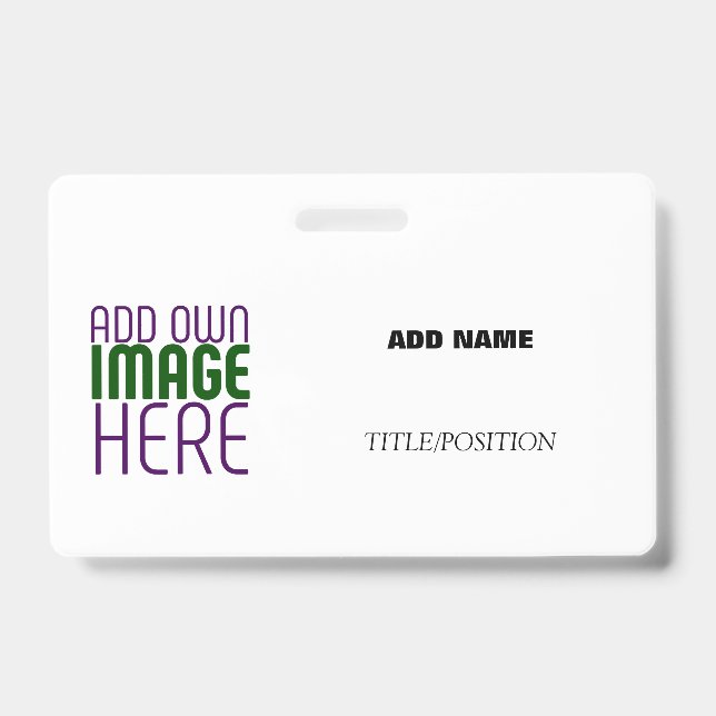 BADGE MODÈLE DE TEXTE D'IMAGE BLANCHE SIMPLE MODERNE (Avant)