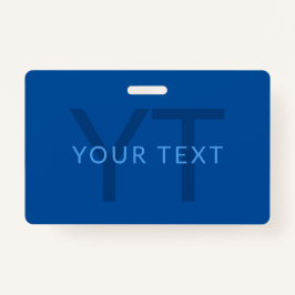 Badge Modèle de texte modifiable pour le nom monographiq