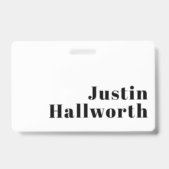 Badge Modèle d'entreprise ou de nom minimal rétro modern (Avant)