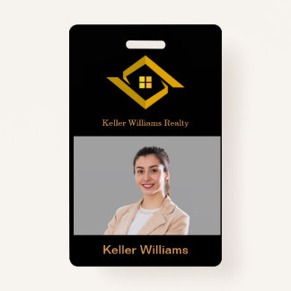 Badge Modern Real Estate Black and gold custom logo 