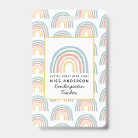 Moderne aquarelle arc-en-ciel professeur merci cad