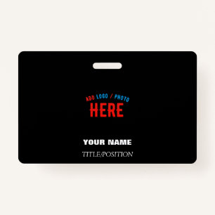 BADGE MODERNE ET MODERNE PERSONNALISABLE NOIR VÉRIFIÉ