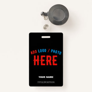 BADGE MODERNE ET MODERNE PERSONNALISABLE NOIR VÉRIFIÉ