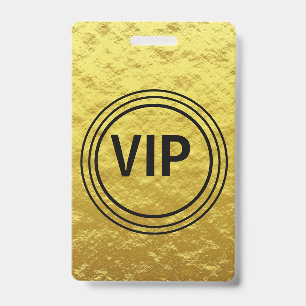 Badge Moderne Personnalisé Gold VIP All Access Concert