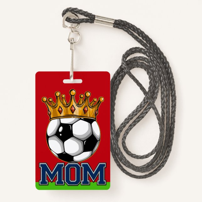 Badge MOM de football (Devant avec lanière)