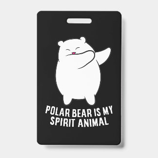 Badge Mon animal spirituel Ours polaire J'adore les our