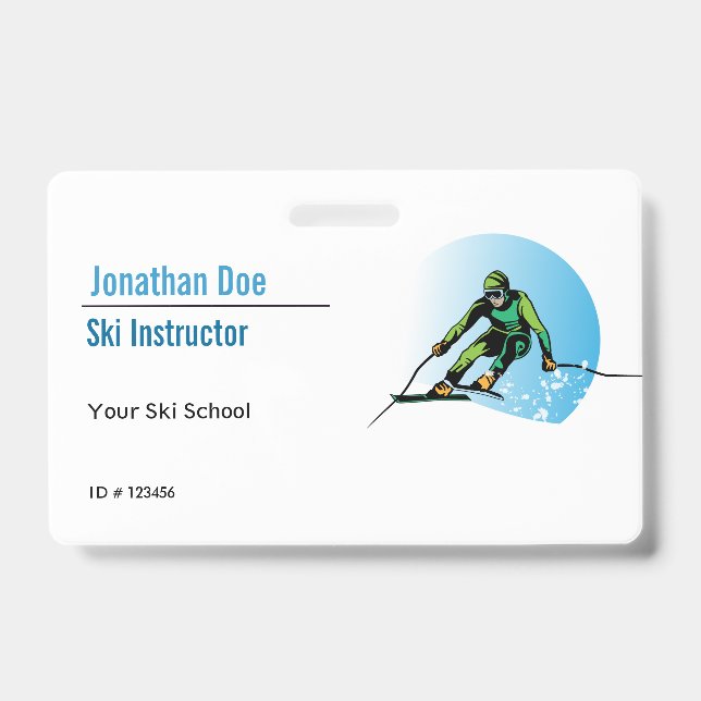 Badge Moniteur de ski (Avant)