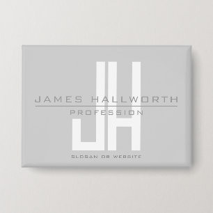 Badge Monogramme d'entreprise moderne Gris