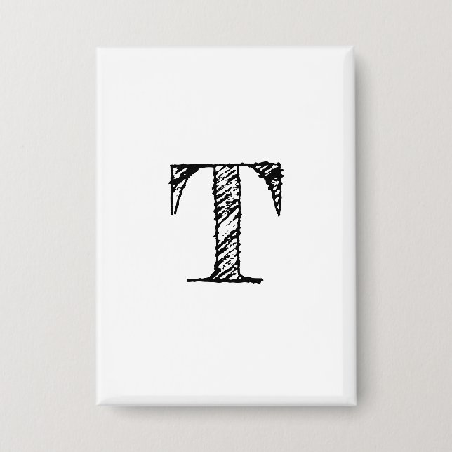 Badge Monogramme gravé vintage (Recto)