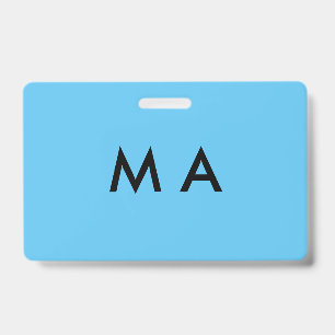 Badge Monogramme simple ajoutez votre lettre de nom homm