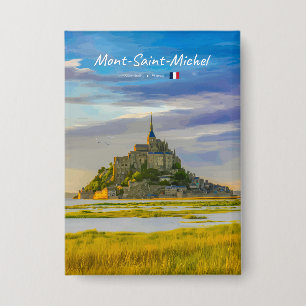 Badge Mont-Saint-Michel, France - Abbaye médiévale