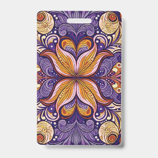 Badge Motif Batik Violet