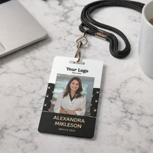 Badge Motif Couronne Minimaliste Luxe Photo