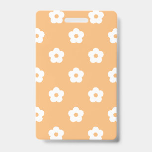 Badge Motif de fleurs blanches