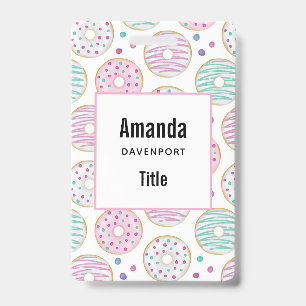 Badge Motif Donut Mignon Coloré