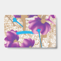Motif floral vif avec violet et bleu f