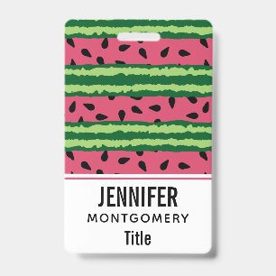 Badge Motif joli pastèque rose et vert