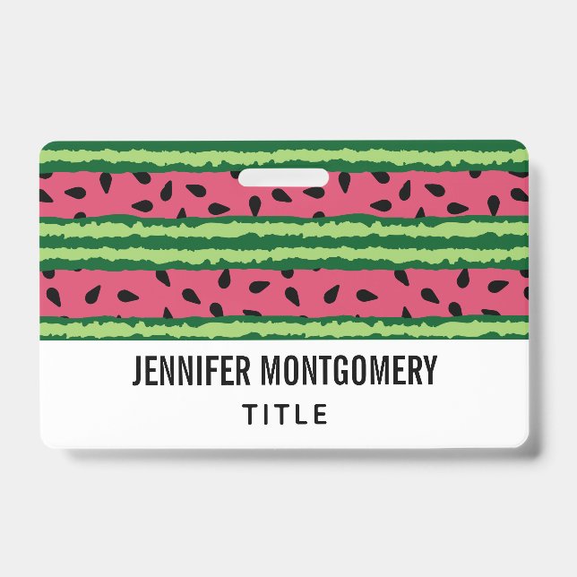 Badge Motif jolie pastèque rose et vert (Avant)