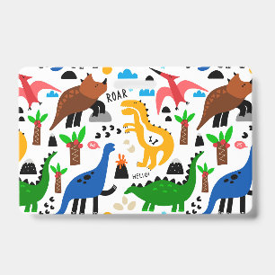 Badge Motif sans couture de dinosaures