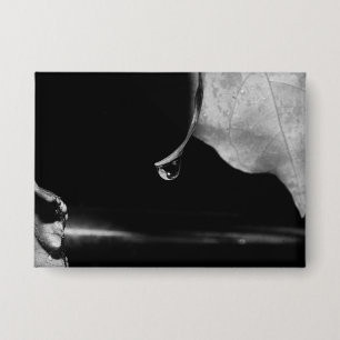 Badge N&B - Goutte de pluie