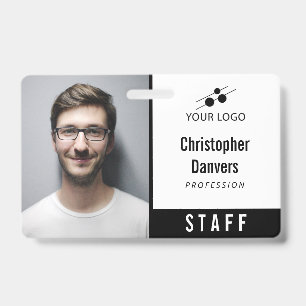 Badge Nettoyer l'ID employé blanc Ajouter votre logo