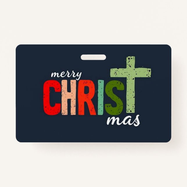 Badge Noël Christian Texte Inspiration (Devant)