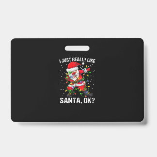 Badge Noël-J'Aime Vraiment Le Père Noël 2