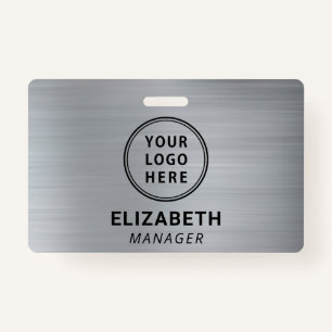 Badge Nom de l'argent du logo de l'entreprise