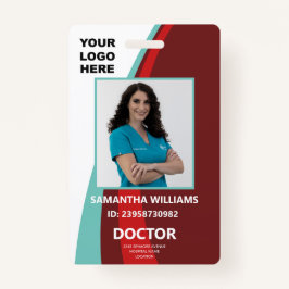 Badge Nom de l'employé de l'ID de médecin personnalisé