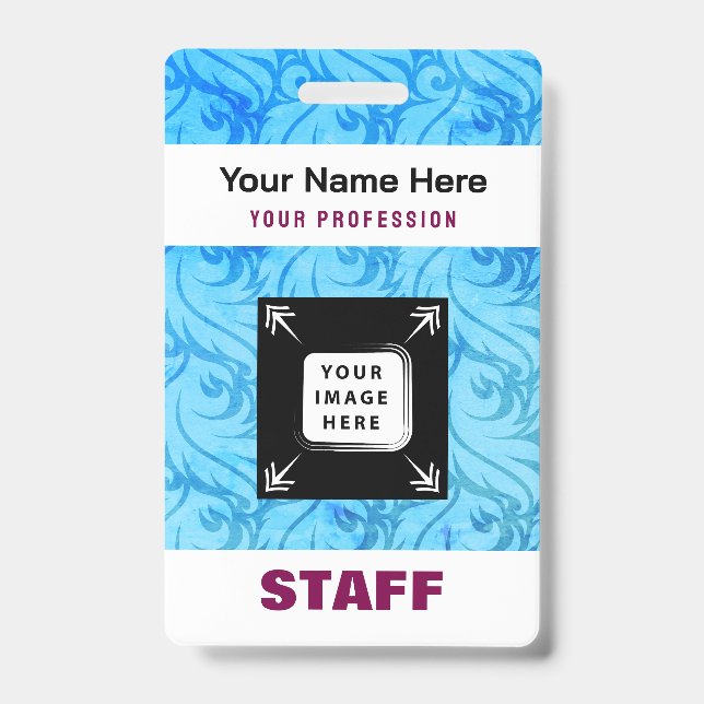 Badge Nom de l'employé personnalisé Numéro d'étiquette d (Avant)