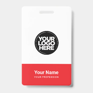 Badge Nom de logo de société personnalisé barre de code 