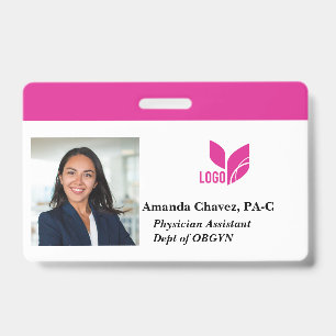 Badge Nom de photo d'identité d'employé personnalisé