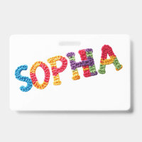 Nom de Sophia dans le Motif Crochet animé
