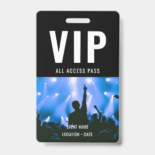 Badge Nom d'événement personnalisé ou de concert VIP Acc