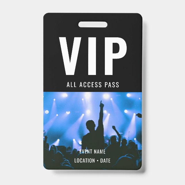 Badge Nom d'événement personnalisé ou de concert VIP Acc (Avant)