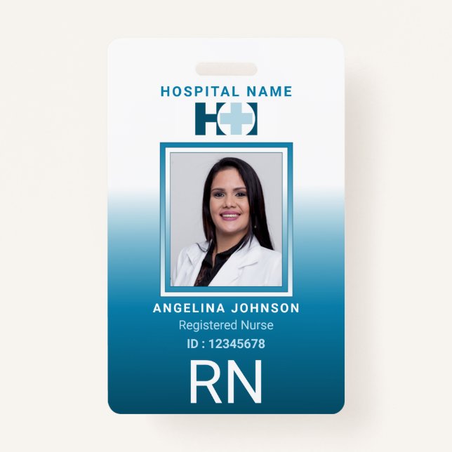 Badge Nom d'identification de l'infirmière inscrite Nom  (Devant)