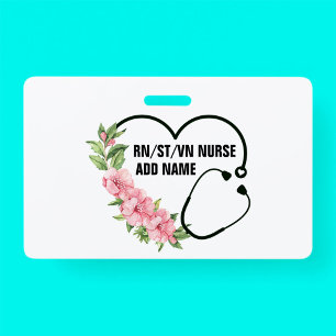 Badge Nom d'infirmière vétéran inscrite personnalisé pou