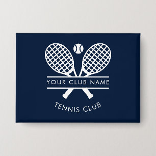 Badge Nom du club Tennis Sports Marine Blue