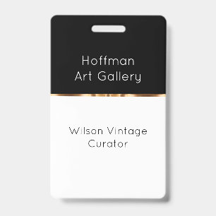 Badge Nom du conservateur de la galerie d'art Classy