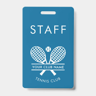 Badge Nom du Country Club Icône des raquettes de tennis