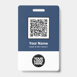 Badge Nom du logo Code barre Qr de l'employé personnalis